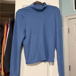 American Eagle Outfitters Blue Turtleneck Blouse